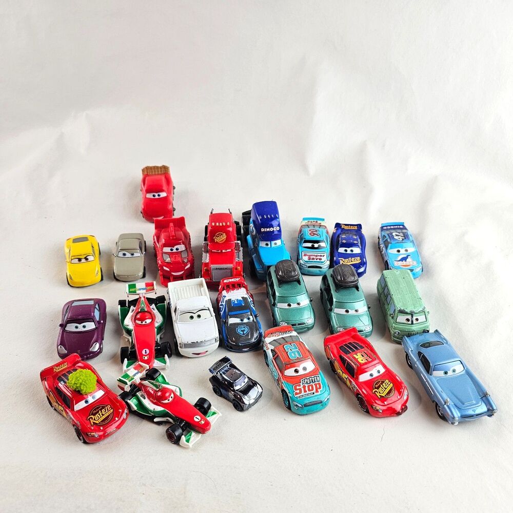 Disney Pixar Cars Diecast Lot 22 Mattel Lightning McQueen Mack Racers Vehicles